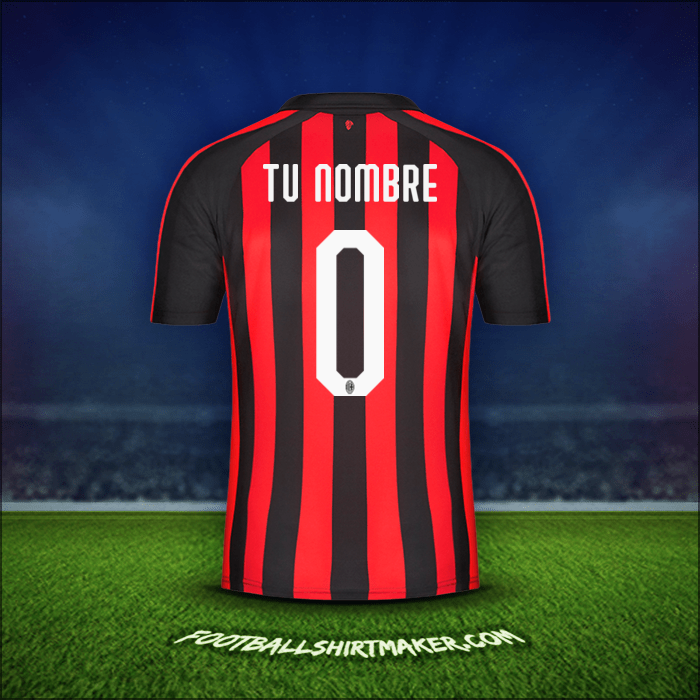 Camiseta AC Milan 2018/19 -  tu nombre - 0