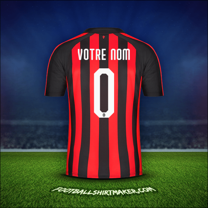 Maillot AC Milan 2018/19 -  votre nom - 0