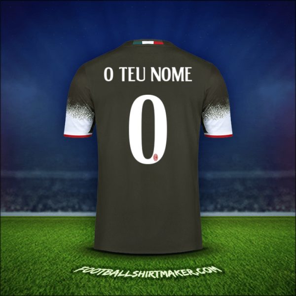 Camisola AC Milan 2016/17 Terceira -  o teu nome - 0