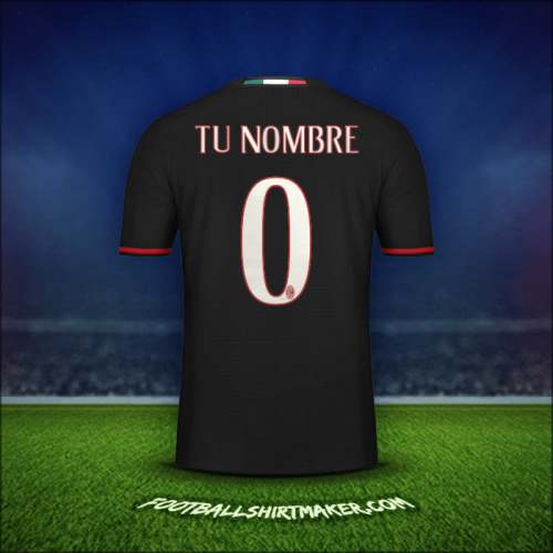 Jersey AC Milan 2016/17 -  tu nombre - 0