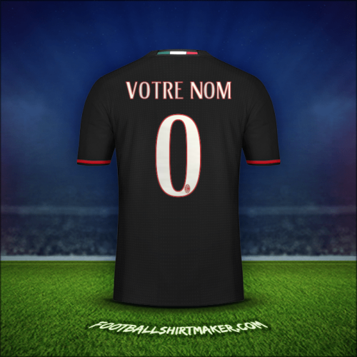 Maillot AC Milan 2016/17 -  votre nom - 0