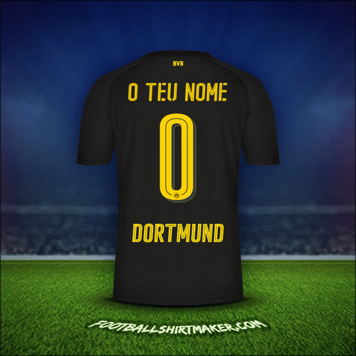 Camisola Borussia Dortmund 2017/18 Alternativa -  o teu nome - 0