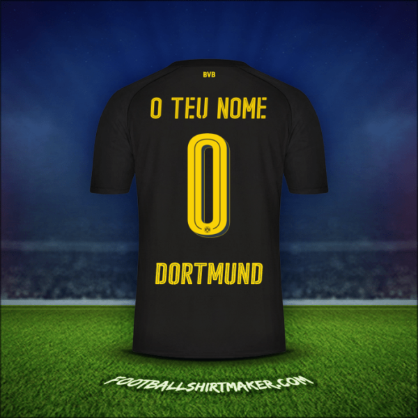 Camisola Borussia Dortmund 2017/18 Alternativa -  o teu nome - 0