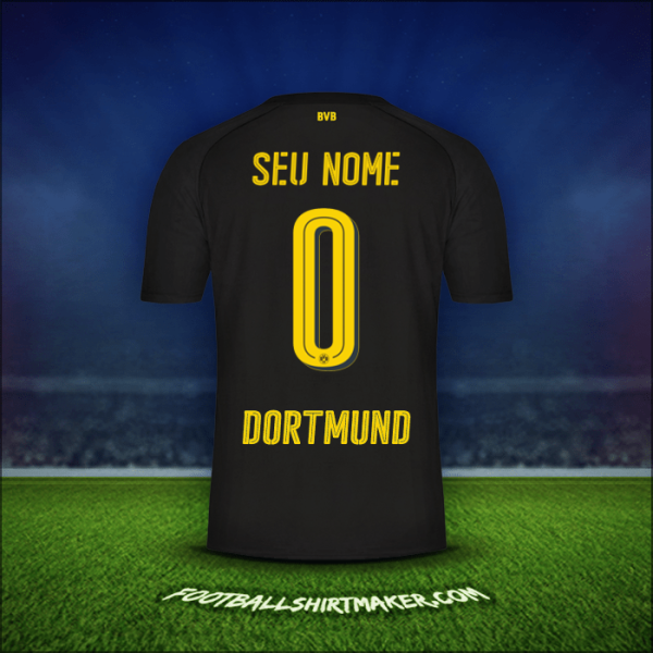 Camisa Borussia Dortmund 2017/18 Alternativa -  seu nome - 0