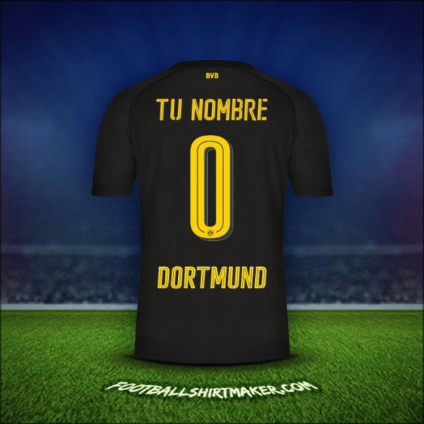 Camiseta Borussia Dortmund 2017/18 Visita -  tu nombre - 0