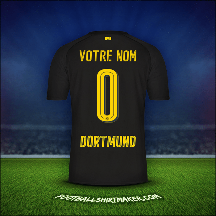 Maillot Borussia Dortmund 2017/18 Extérieur -  votre nom - 0
