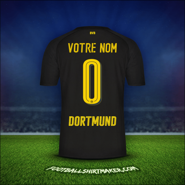 Maillot Borussia Dortmund 2017/18 Extérieur -  votre nom - 0