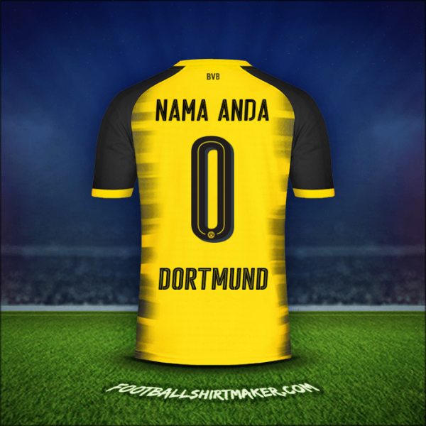 Jersey Borussia Dortmund Cup 2017/18 -  nama anda - 0