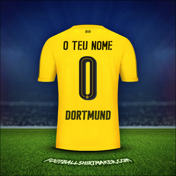 Camisola Borussia Dortmund 2017/18 -  o teu nome - 0