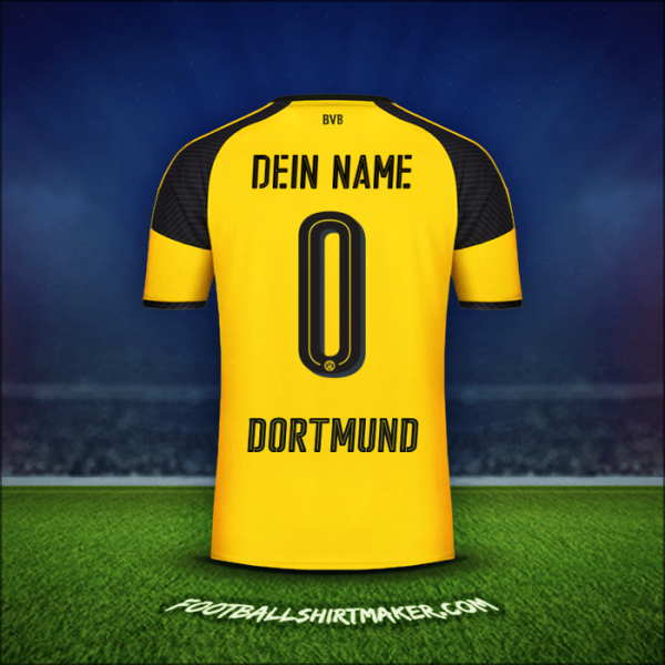 Trikot Borussia Dortmund Cup 2016/17 -  dein name - 0