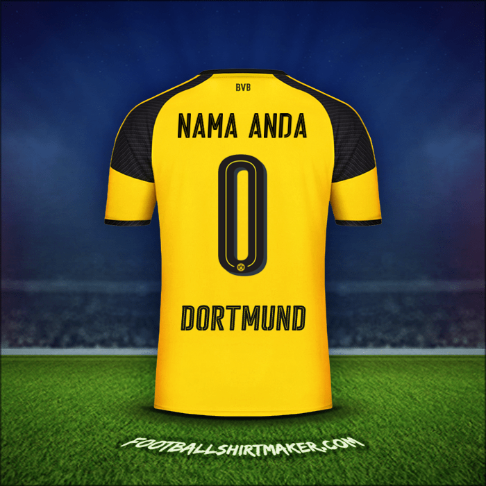 Jersey Borussia Dortmund Cup 2016/17 -  nama anda - 0