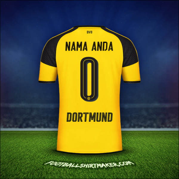 Jersey Borussia Dortmund Cup 2016/17 -  nama anda - 0