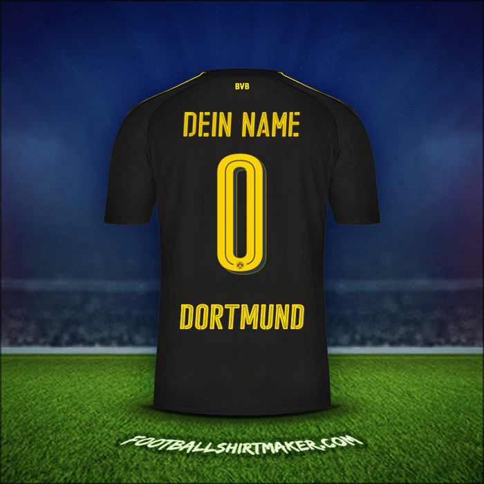 Trikot Borussia Dortmund 2016/17 Auswärts -  dein name - 0