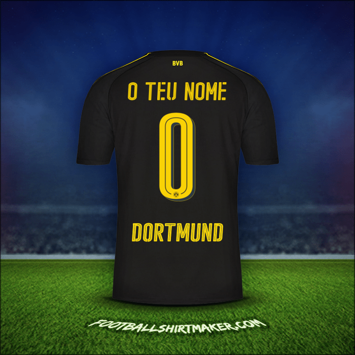 Camisola Borussia Dortmund 2016/17 Alternativa -  o teu nome - 0