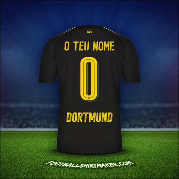 Camisola Borussia Dortmund 2016/17 Alternativa -  o teu nome - 0