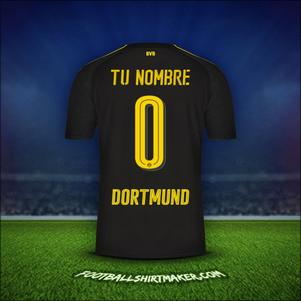 Jersey Borussia Dortmund 2016/17 Visita -  tu nombre - 0