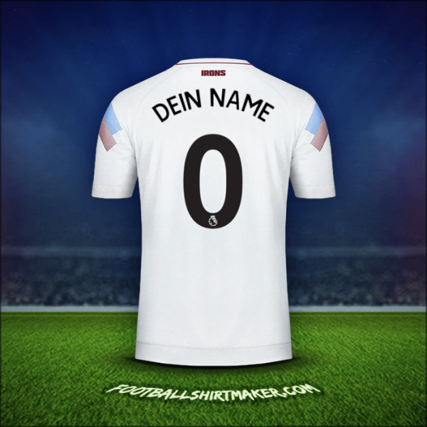Trikot West Ham United FC 2018/19 Dritte -  dein name - 0
