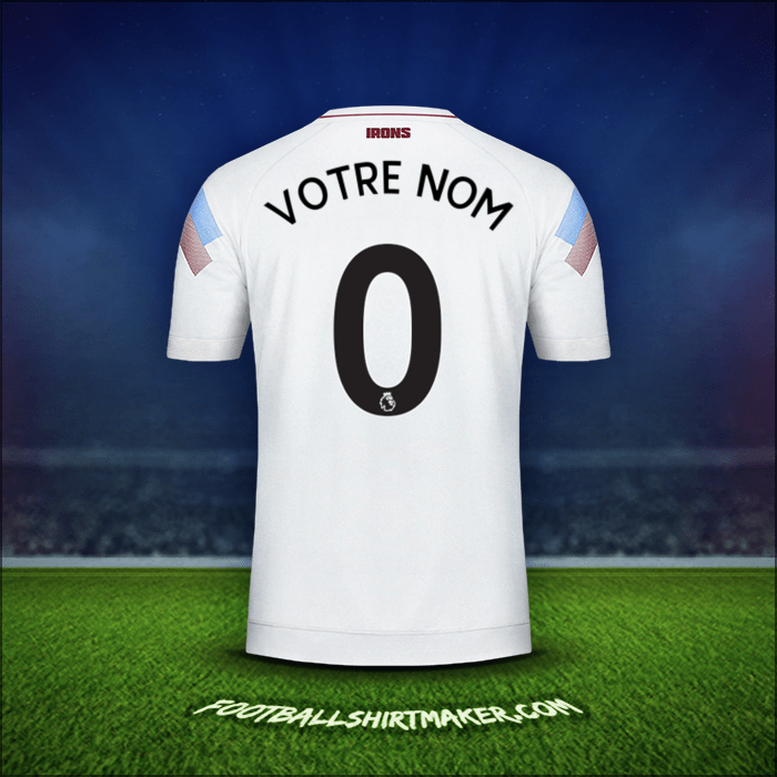 Maillot West Ham United FC 2018/19 Troisième -  votre nom - 0