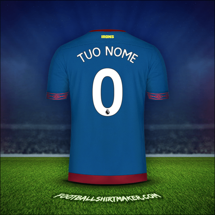 Maglia West Ham United FC 2018/19 Seconda -  tuo nome - 0