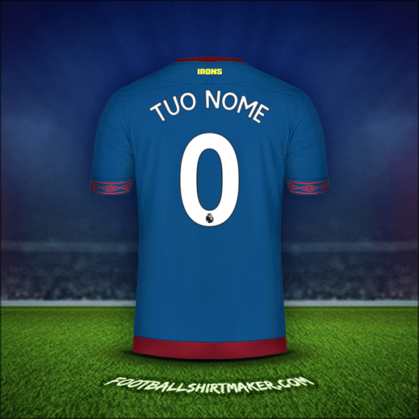 Maglia West Ham United FC 2018/19 Seconda -  tuo nome - 0
