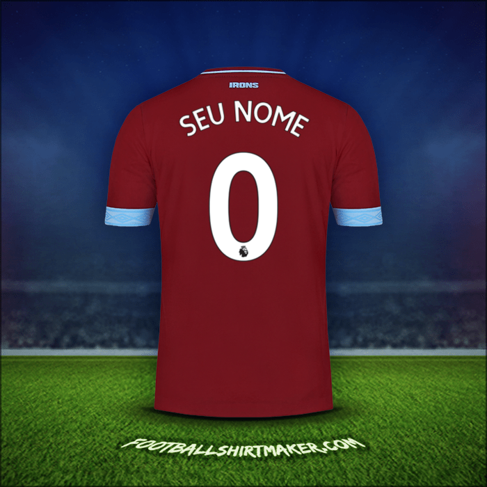 Camisa West Ham United FC 2018/19 -  seu nome - 0