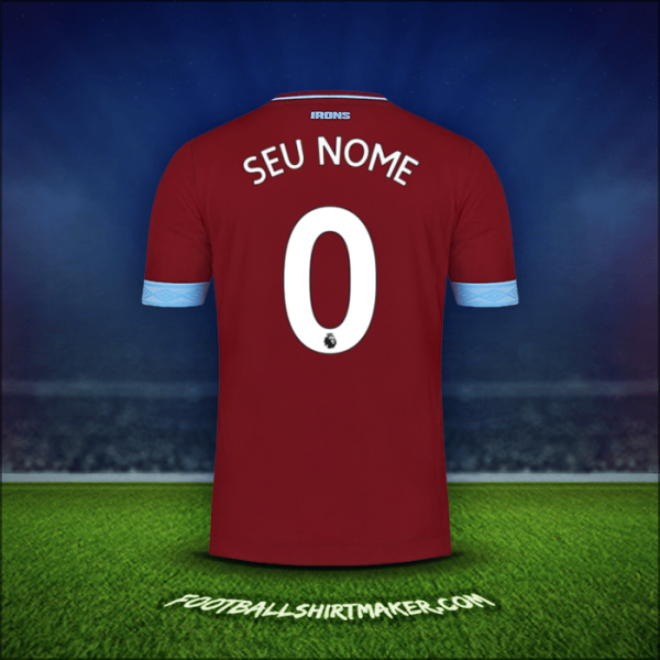 Camisa West Ham United FC 2018/19 -  seu nome - 0