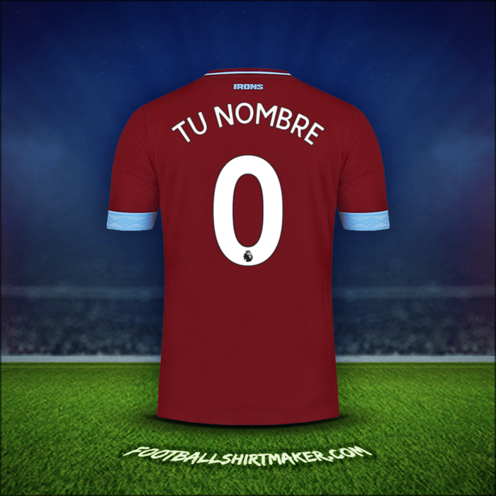 Jersey West Ham United FC 2018/19 -  tu nombre - 0