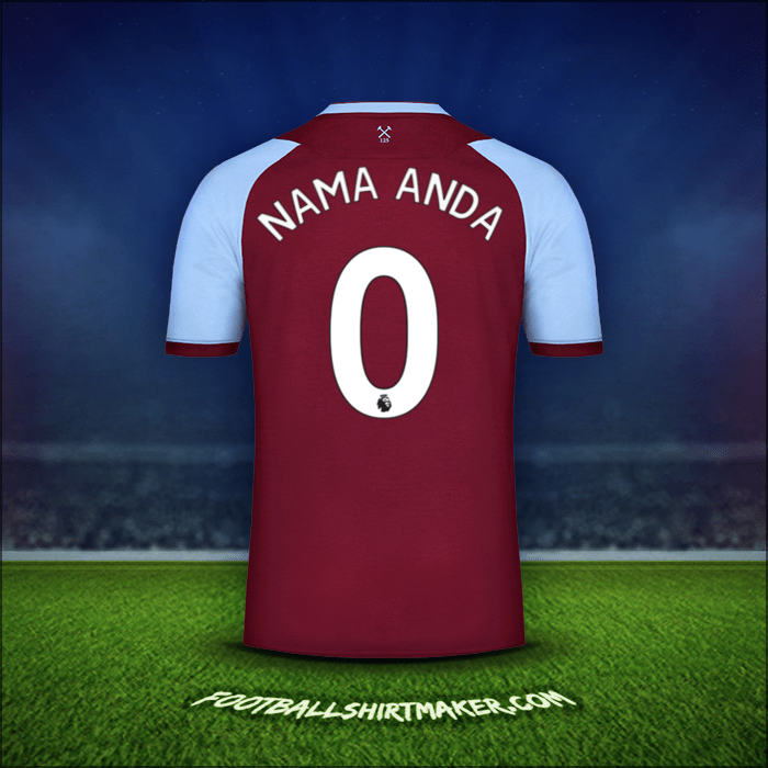 Jersey West Ham United FC 2020/21 -  nama anda - 0