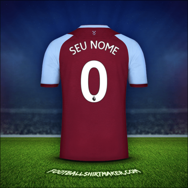 Camisa West Ham United FC 2020/21 -  seu nome - 0
