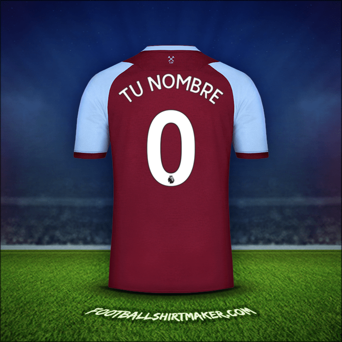 Jersey West Ham United FC 2020/21 -  tu nombre - 0