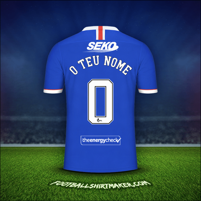 Camisola Rangers FC 2020/21 -  o teu nome - 0