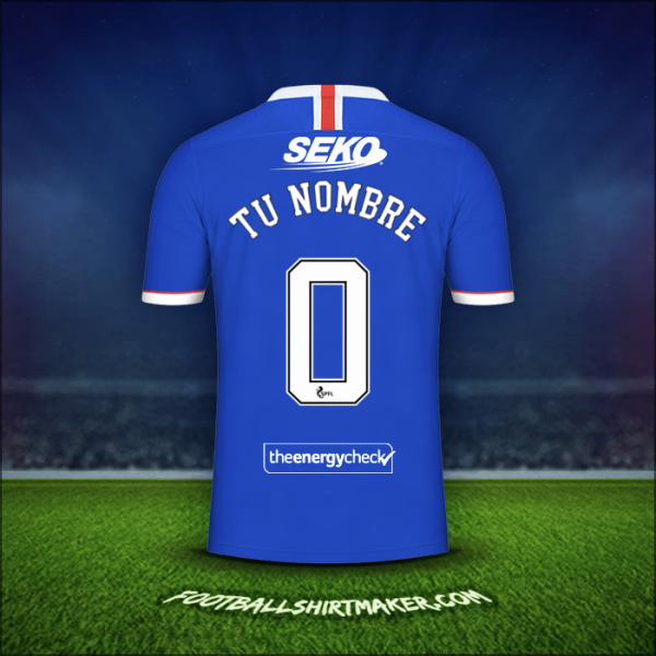 Camiseta Rangers FC 2020/21 -  tu nombre - 0