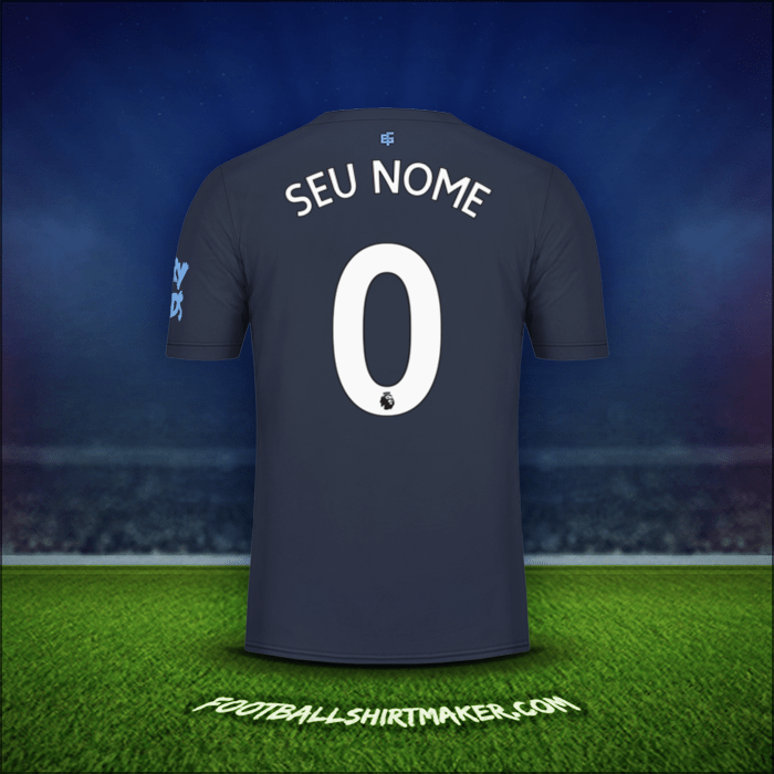 Camisa Everton FC 2019/20 Terceira -  seu nome - 0