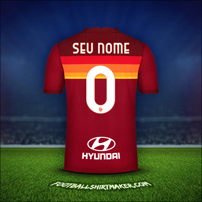 Camisa AS Roma 2020/21 -  seu nome - 0