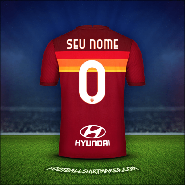 Camisa AS Roma 2020/21 -  seu nome - 0