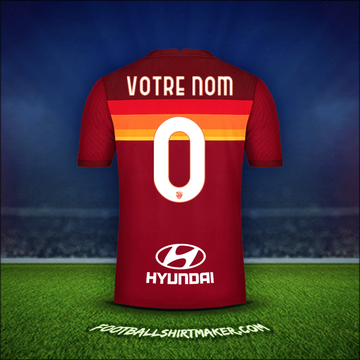 Maillot AS Roma 2020/21 -  votre nom - 0