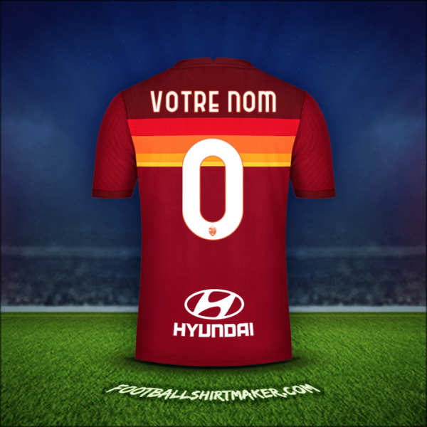 Maillot AS Roma 2020/21 -  votre nom - 0