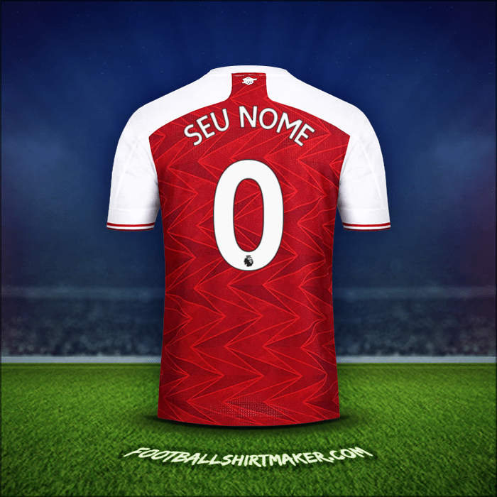 Camisa Arsenal 2020/21 -  seu nome - 0