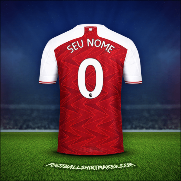 Camisa Arsenal 2020/21 -  seu nome - 0