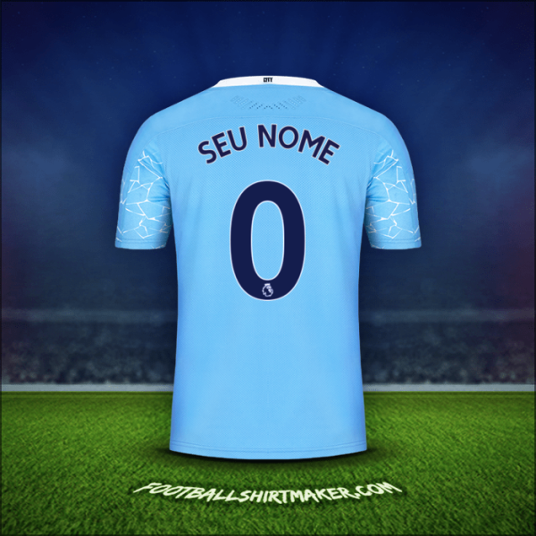 Camisa Manchester City 2020/21 -  seu nome - 0