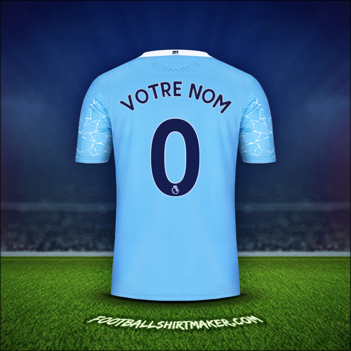 Maillot Manchester City 2020/21 -  votre nom - 0