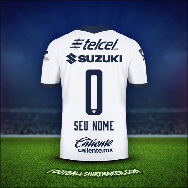Camisa Pumas UNAM 2020/21 -  seu nome - 0