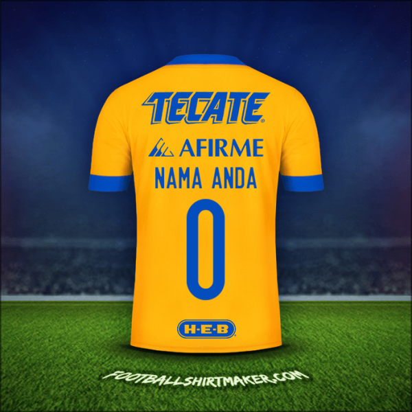 Jersey Tigres UANL 2020/21 -  nama anda - 0