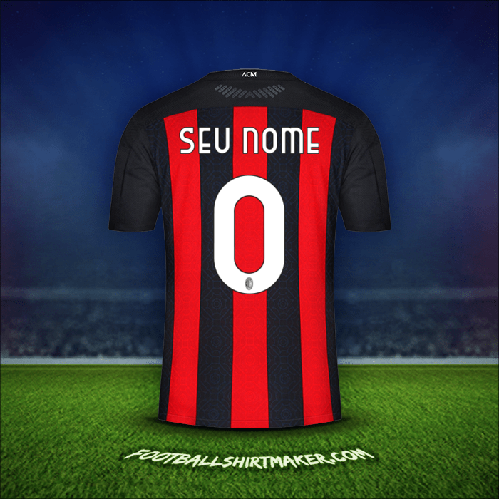 Camisa AC Milan 2020/21 -  seu nome - 0