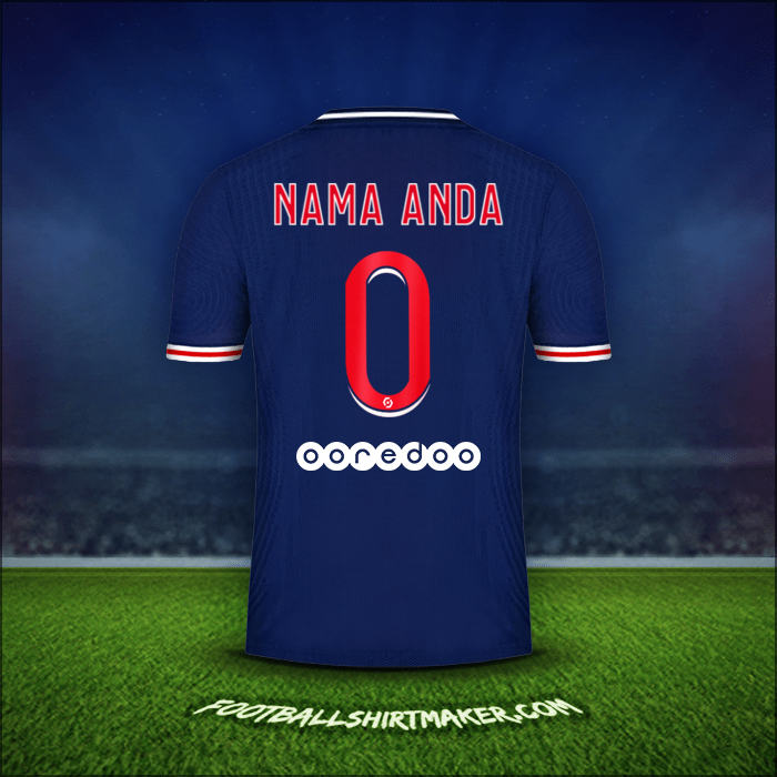 Jersey Paris Saint Germain 2020/21 -  nama anda - 0