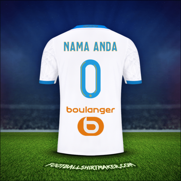 Jersey Olympique de Marseille 2020/21 -  nama anda - 0