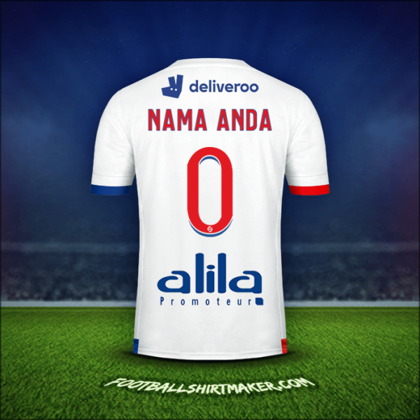 Jersey Olympique Lyon 2020/21 -  nama anda - 0