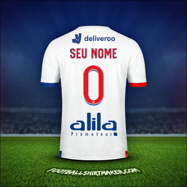 Camisa Olympique Lyon 2020/21 -  seu nome - 0