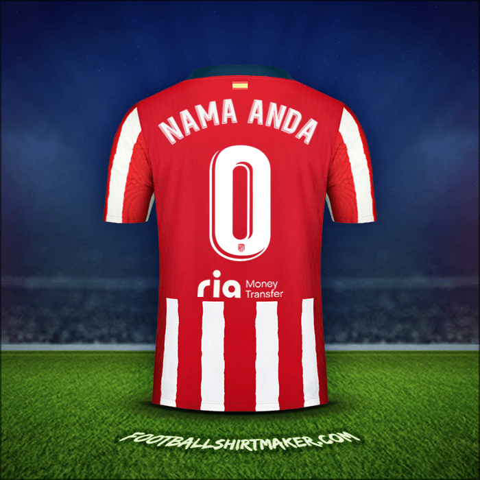 Jersey Atletico Madrid 2020/21 -  nama anda - 0