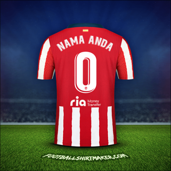Jersey Atletico Madrid 2020/21 -  nama anda - 0